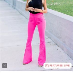 Pink Flare Pants - Pink is my favorite color flares